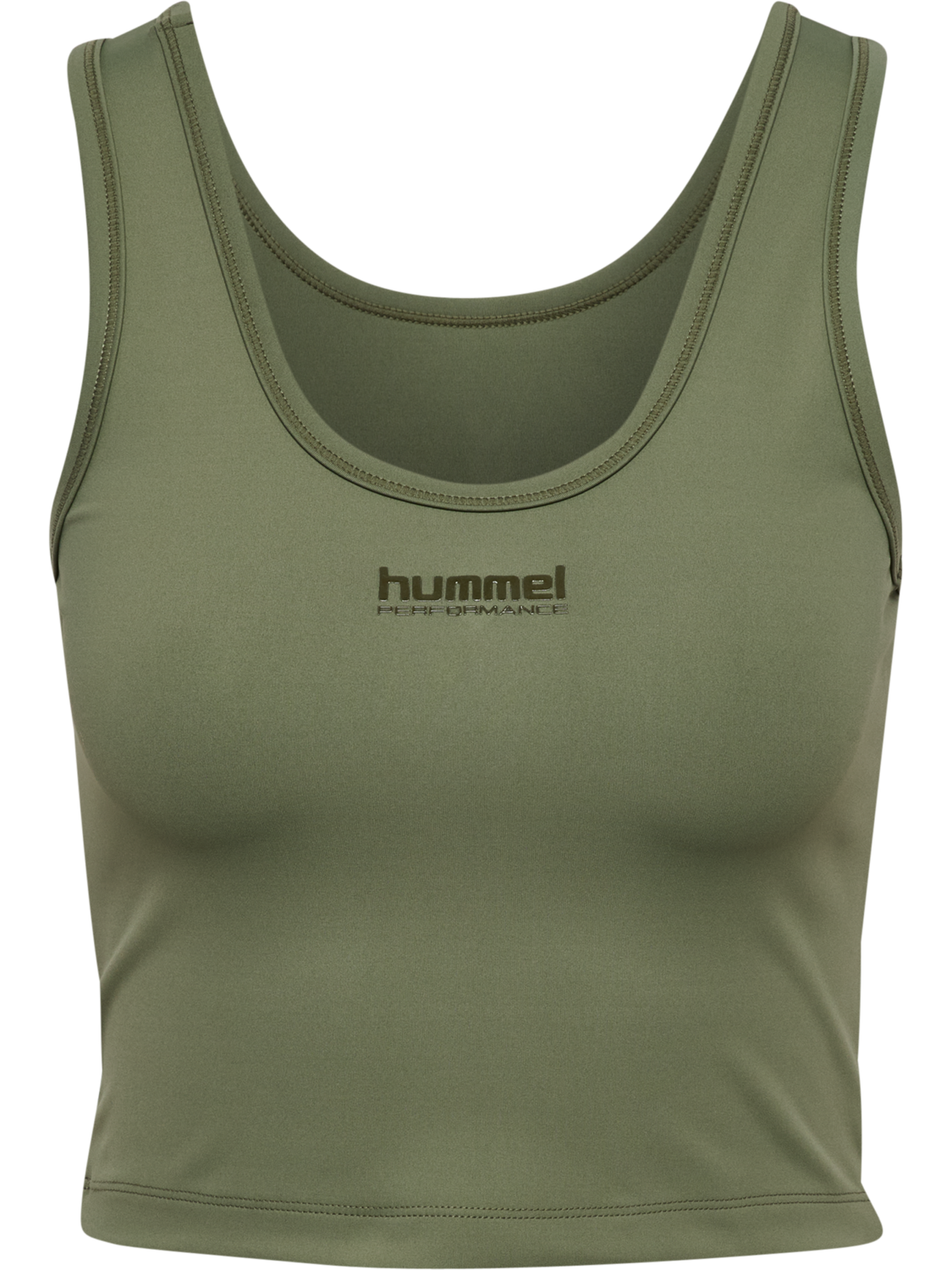 hmlHIIT INTENSITY W TOP, DEEP LICHEN GREEN, packshot