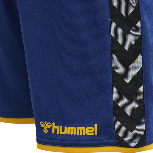hmlAUTHENTIC KIDS POLY SHORTS, TRUE BLUE/SPORTS YELLOW, packshot