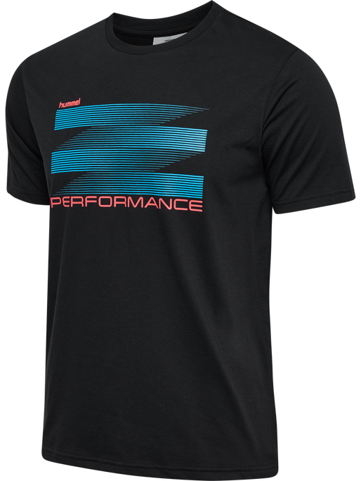 hmlPULSE GRAPHIC T-SHIRT S/S, BLACK hmlPULSE GRAPHIC T-SHIRT S/S, BLACK, packshot