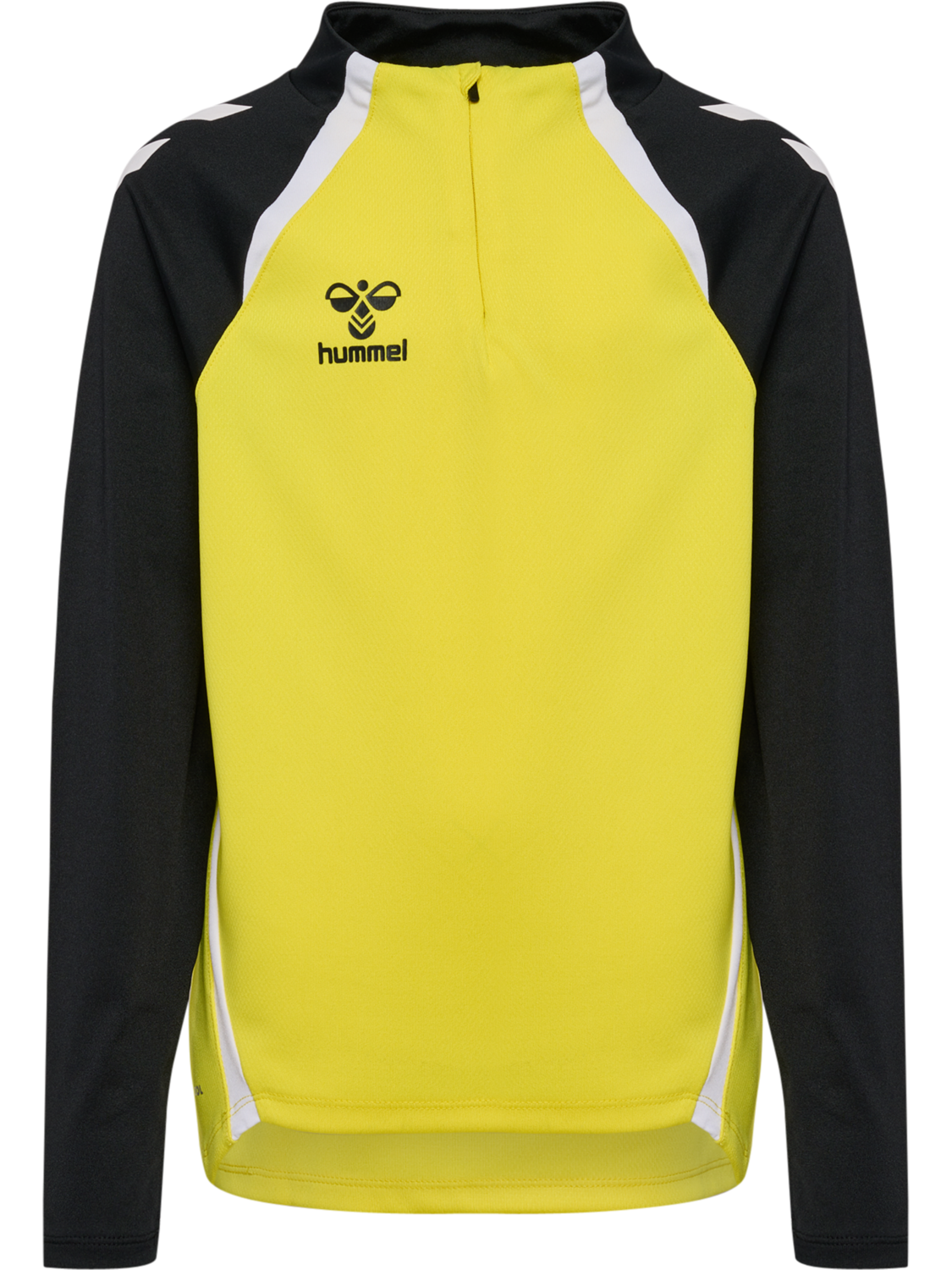 hmlLEAD 2.0 HALF ZIP KIDS, BLAZING YELLOW/BLACK, packshot