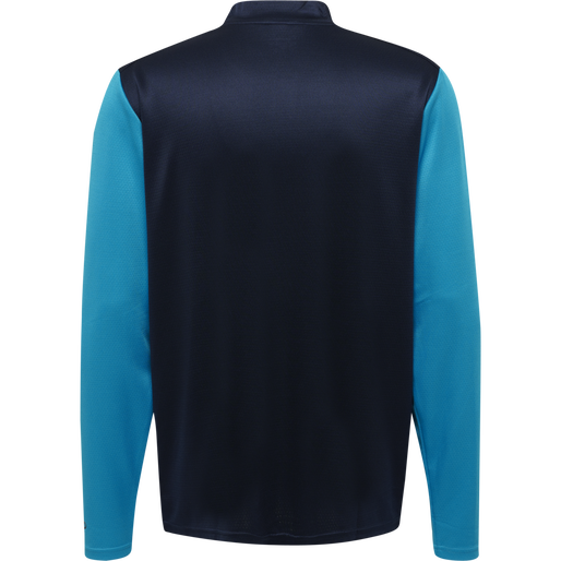 hmlONGRID 1/2 ZIP POLY SWEAT, MARINE/ATOMIC BLUE, packshot