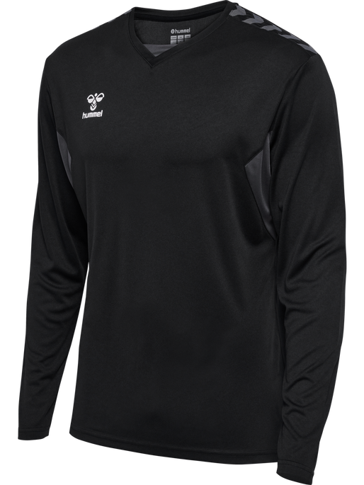 hmlAUTHENTIC PL JERSEY L/S, BLACK, packshot