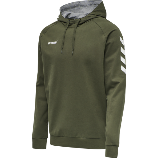 HUMMEL GO COTTON HOODIE, GRAPE LEAF, packshot