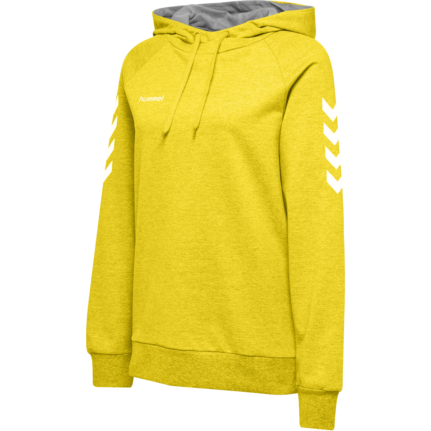 HUMMEL GO COTTON HOODIE WOMAN, SPORTS YELLOW, packshot