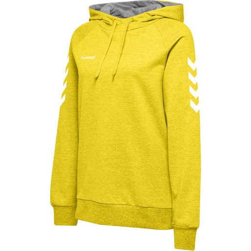 HUMMEL GO COTTON HOODIE WOMAN, SPORTS YELLOW, packshot