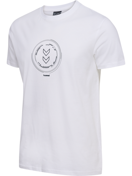 hmlACTIVE CIRCLE CO TEE S/S, WHITE, packshot