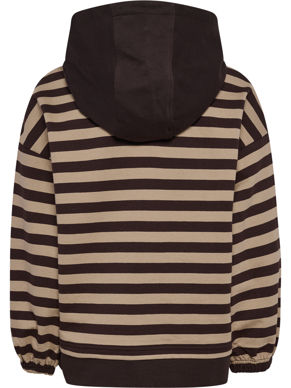 hmlJR CONELLY BOXY CONTRAST HOODIE, CHOCOLATE TORTE, packshot