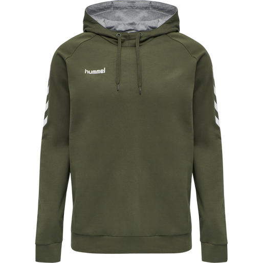 HUMMEL GO COTTON HOODIE, GRAPE LEAF, packshot