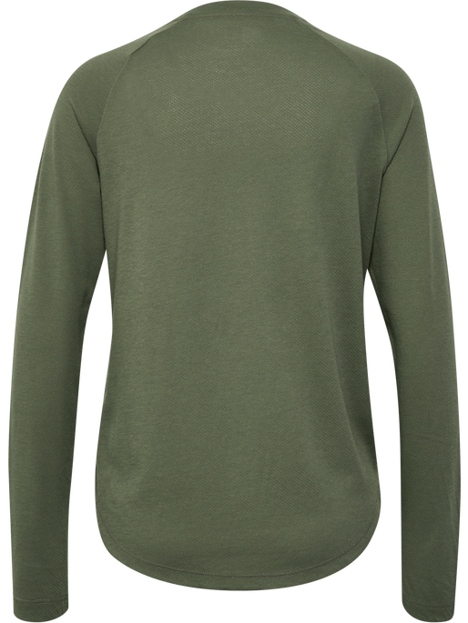 hmlMT VANJA T-SHIRT L/S, DEEP LICHEN GREEN, packshot