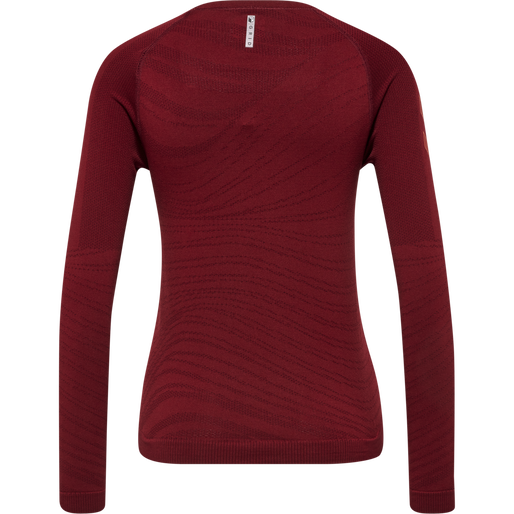 hmlONGRID SEAMLESS L/S WO, RHUBARB/NASTURTIUM, packshot