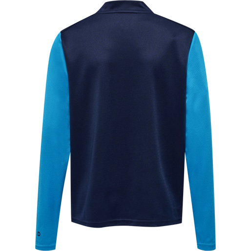 hmlONGRID 1/2 ZIP POLY SWEAT KIDS, MARINE/ATOMIC BLUE, packshot