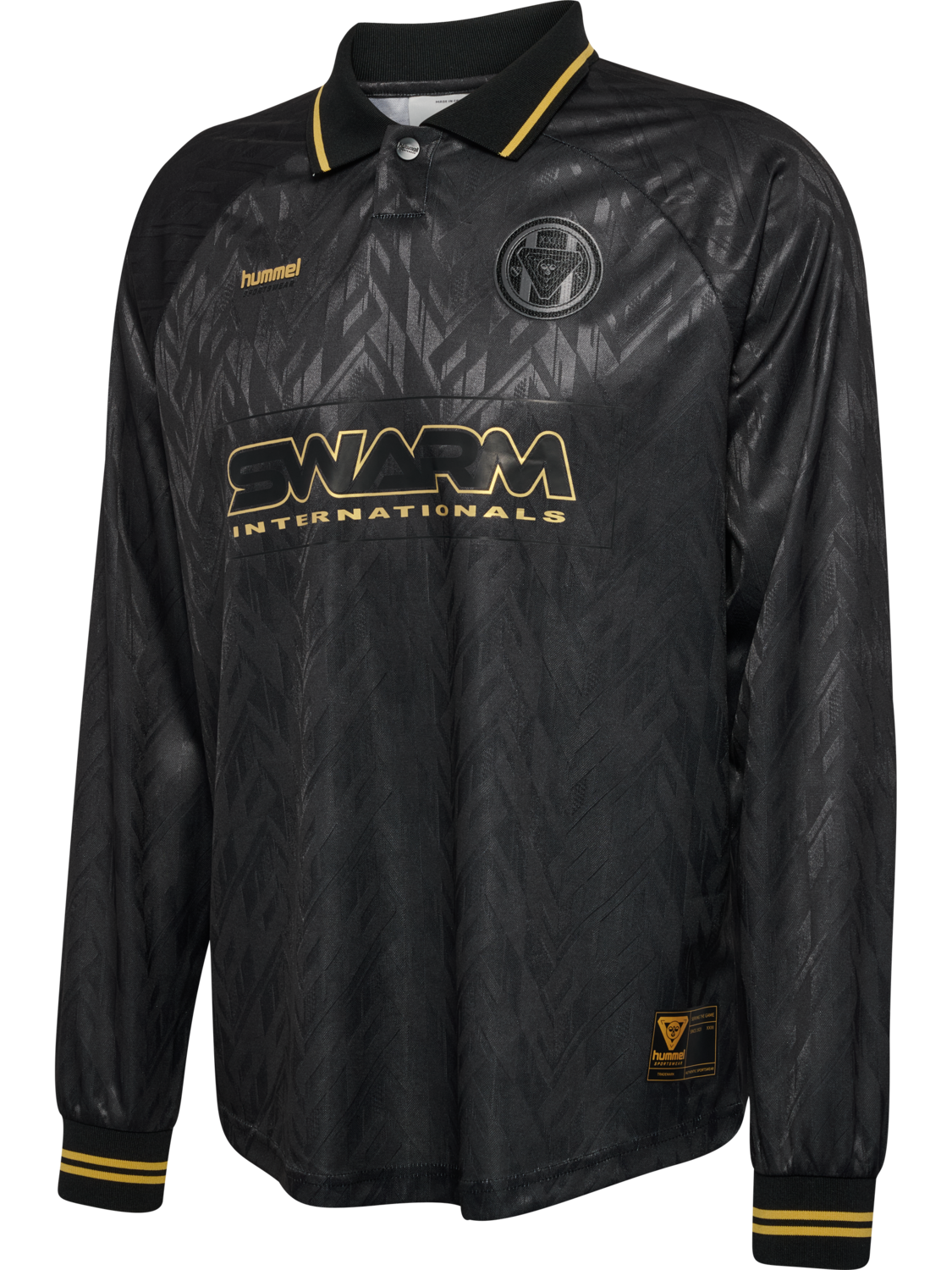 hmlLOOSE BAY SOCCER JERSEY L/S, BLACK, packshot