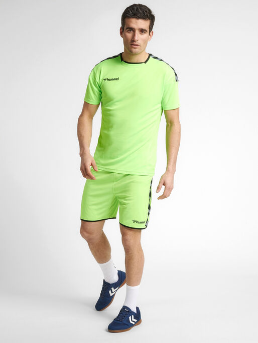 hmlAUTHENTIC POLY JERSEY S/S, GREEN GECKO, model
