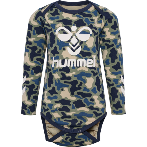 hmlSTEEN AOP BODY L/S, VETIVER, packshot