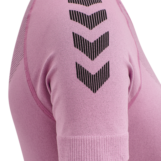 HUMMEL FIRST SEAMLESS JERSEY S/S WOMAN, COTTON CANDY, packshot