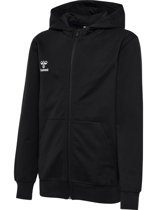 hmlGO 2.0 ZIP HOODIE KIDS, BLACK hmlGO 2.0 ZIP HOODIE KIDS, BLACK, packshot