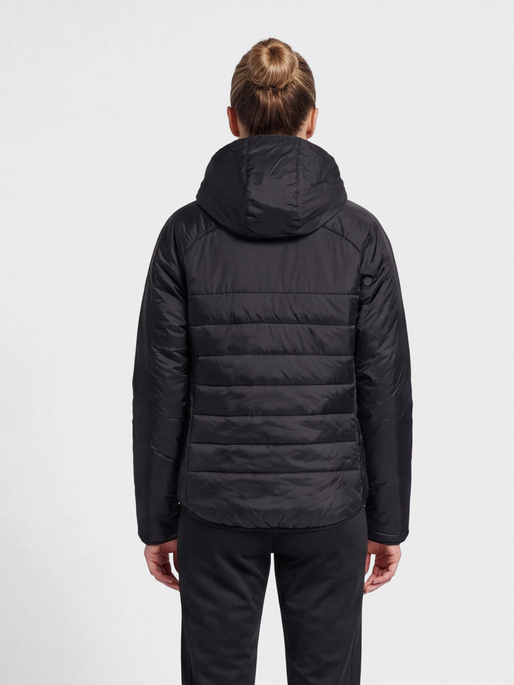 hmlGO QUILTED HOOD JACKET WOMAN, BLACK, model