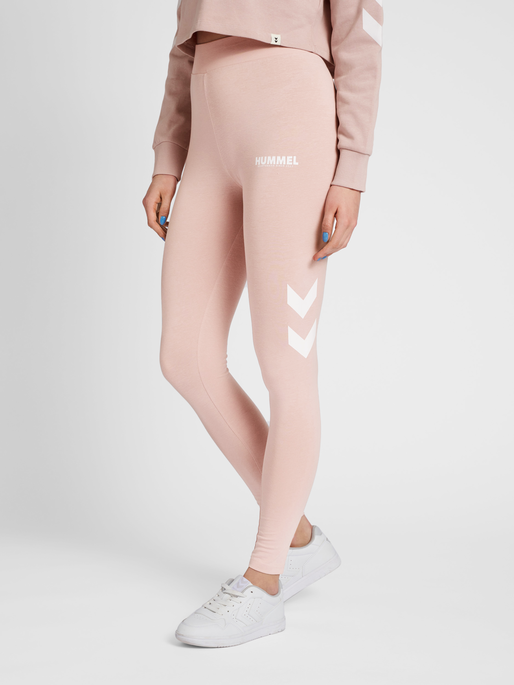 hmlLEGACY WOMAN HIGH WAIST TIGHTS, CHALK PINK, model