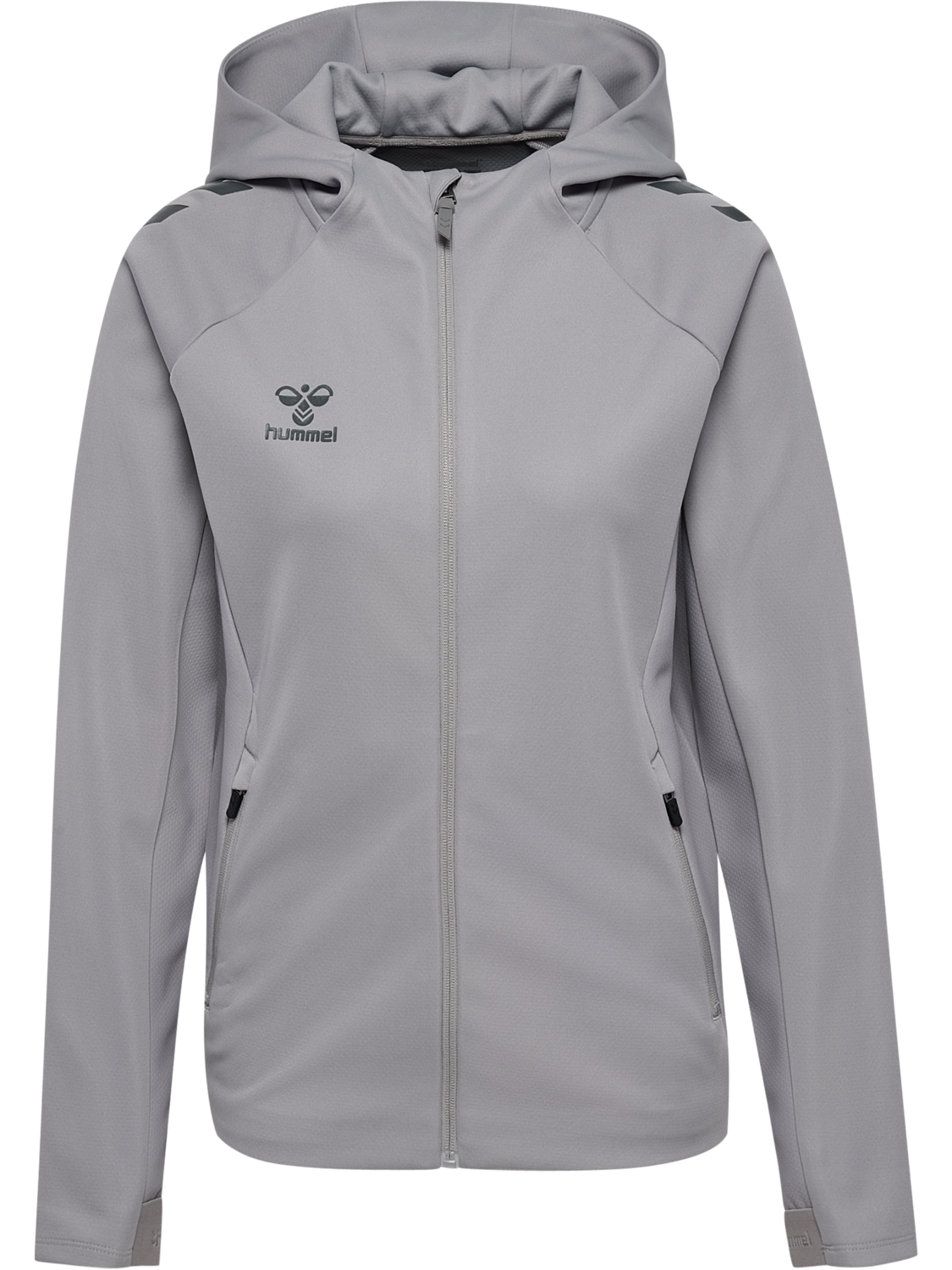 hmlCIMA 2.0 ZIP HOODIE WOMAN, ALLOY, packshot