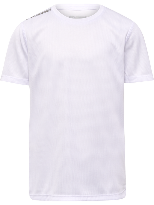 hmlRUN JERSEY S/S KIDS, WHITE, packshot