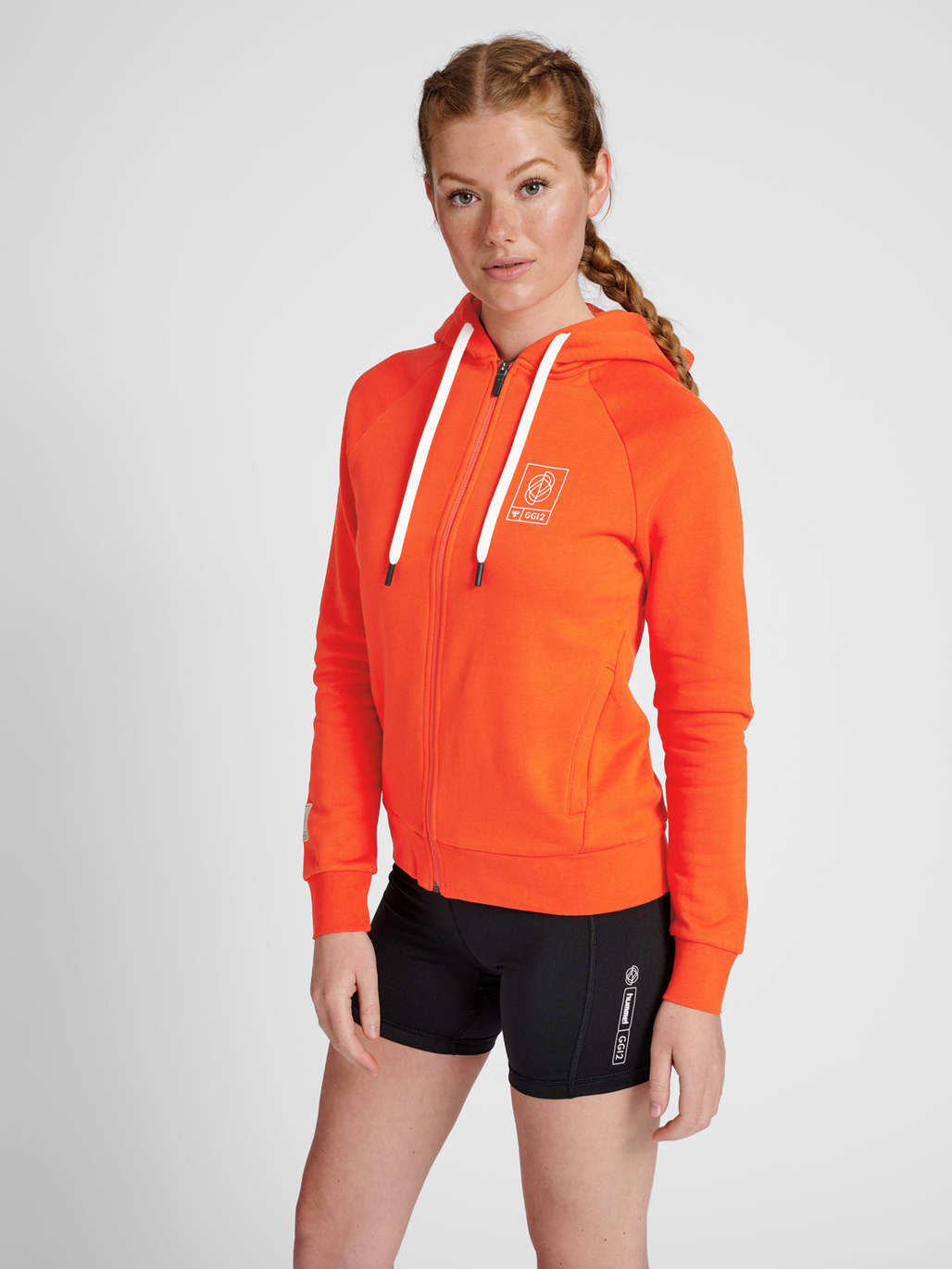 hmlGG12 SWEAT ZIP HOODIE WOMAN, 3164, model
