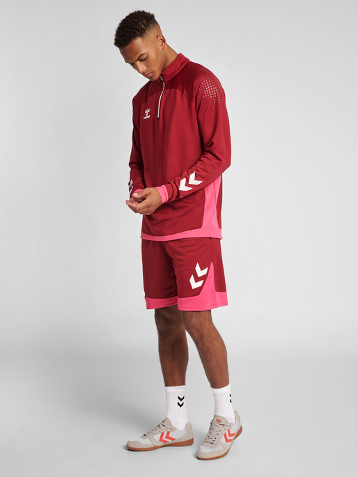 hmlLEAD HALF ZIP, BIKING RED, model