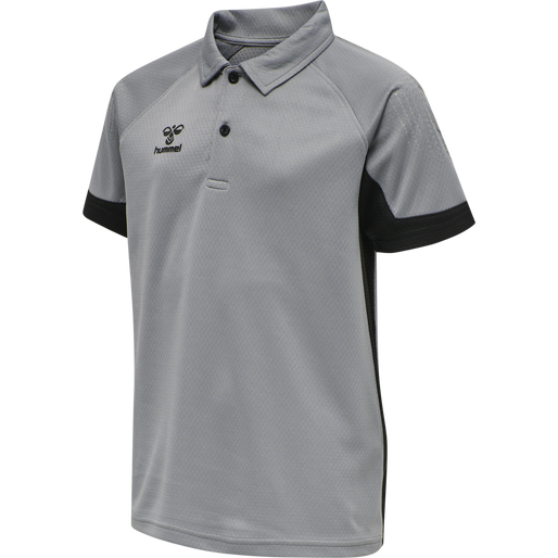 hmlLEAD FUNCTIONAL KIDS POLO, GREY MELANGE, packshot