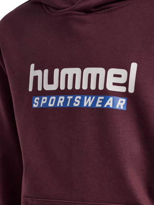 hmlJR LOGO HOODIE, VINEYARD WINE, packshot
