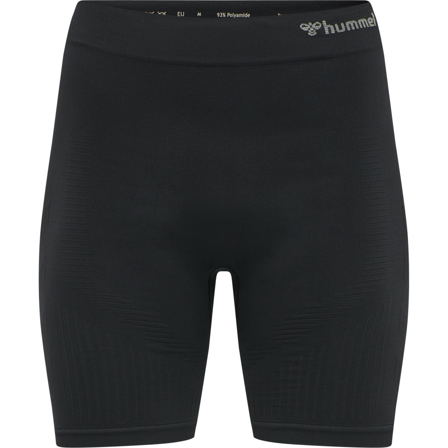 hmlSTROKE SEAMLESS TIGHT SHORTS, BLACK, packshot