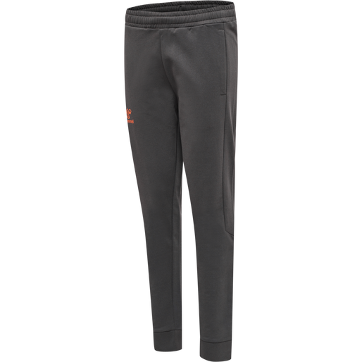 hmlOFFGRID COTTON PANTS KIDS, FORGED IRON/NASTURIUM, packshot