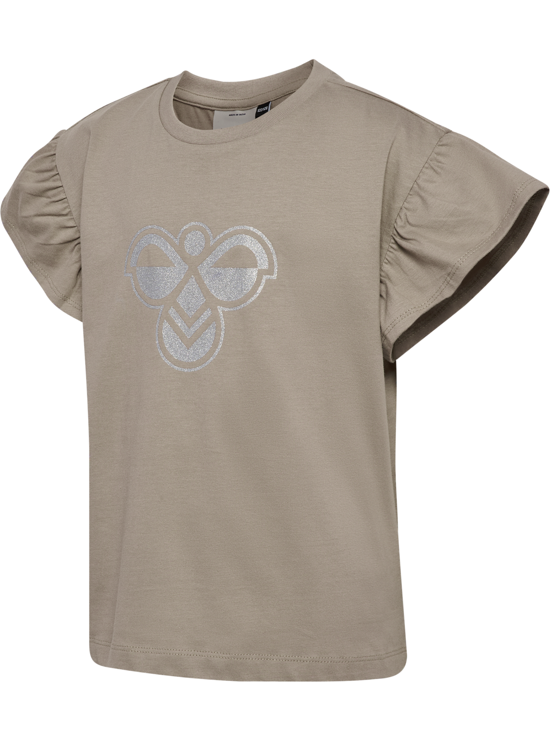 hmlJR RUFFLE T-SHIRT SS BIG BEE, ROCK RIDGE, packshot