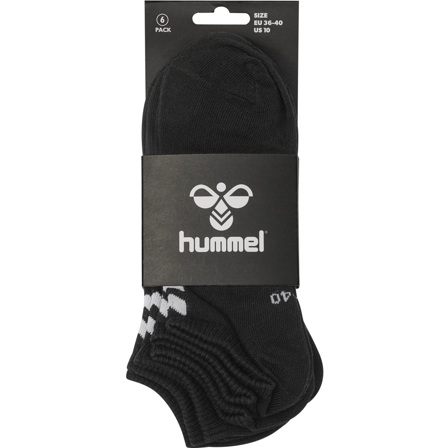hmlCHEVRON 6-PACK ANKLE SOCKS, BLACK, packshot