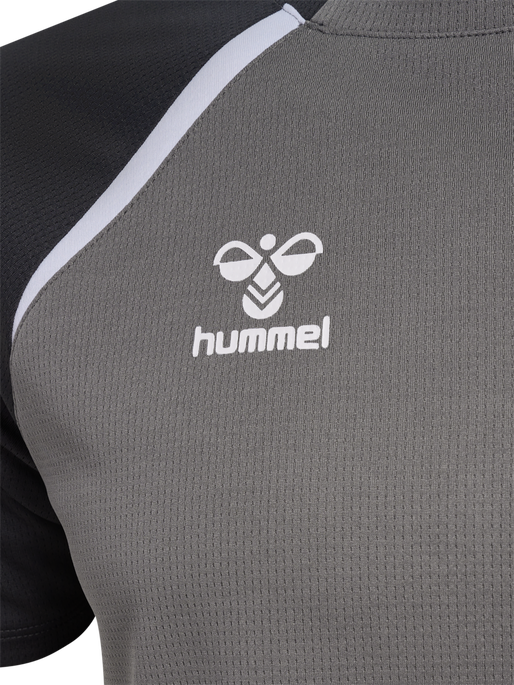 hmlLEAD 2.0 JERSEY S/S, STEEL GRAY/ASPHALT, packshot