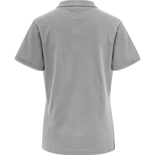 hmlRED STRETCH POLO WOMAN, GREY MELANGE, packshot