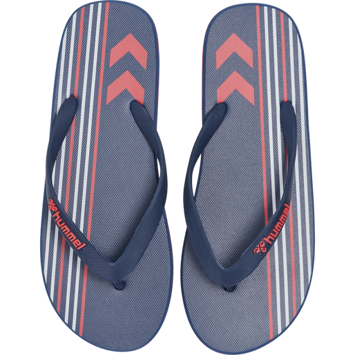 MULTI STRIPE FLIP FLOP, BLACK IRIS/FLAME SCARLET, packshot