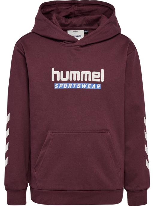 hmlJR LOGO HOODIE, VINEYARD WINE, packshot