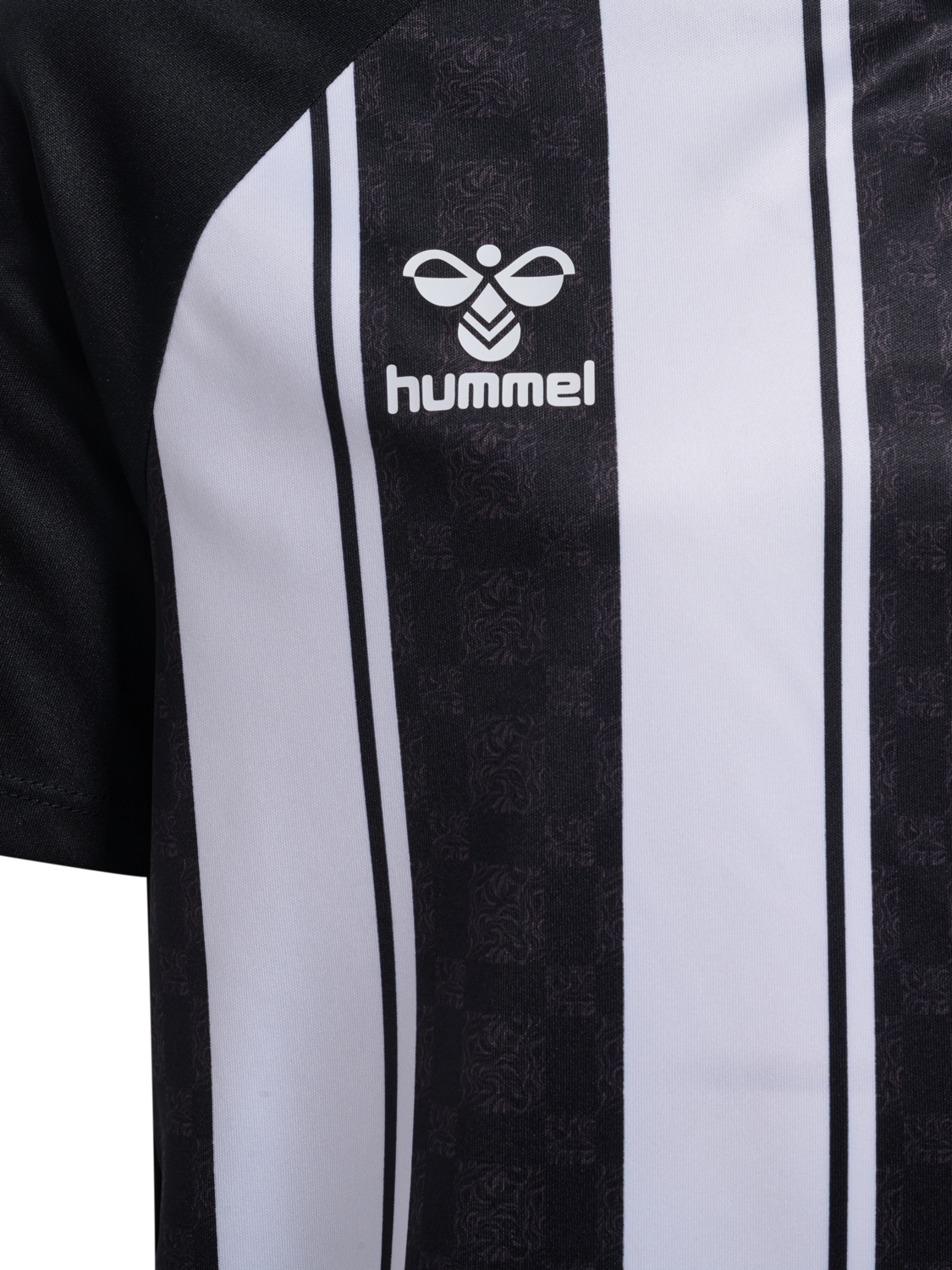hmlMATCH STRIPED JERSEY S/S KIDS, BLACK/WHITE, packshot