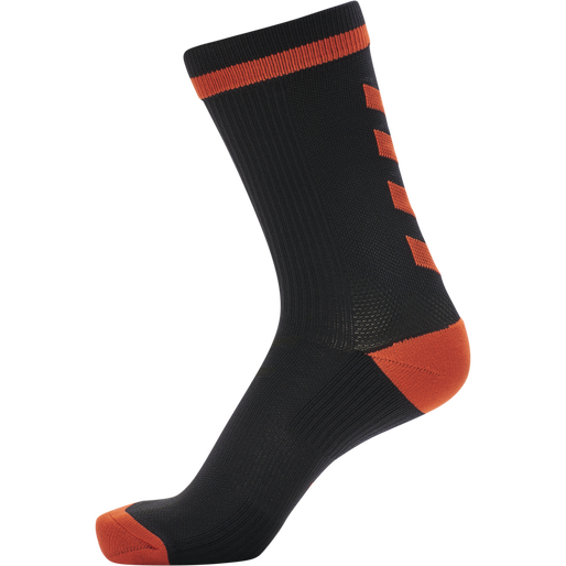 ELITE INDOOR SOCK LOW PA, BLACK/FIESTA, packshot