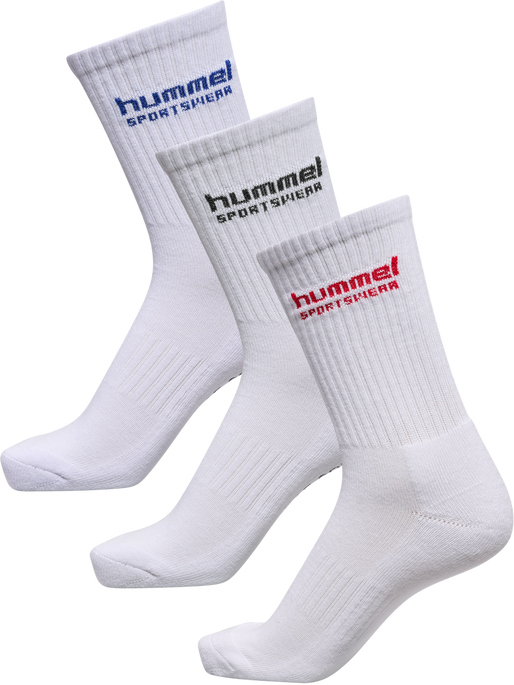 hml3-PACK SOCKS SPORTSWEAR, WHITE/TANGO RED, packshot