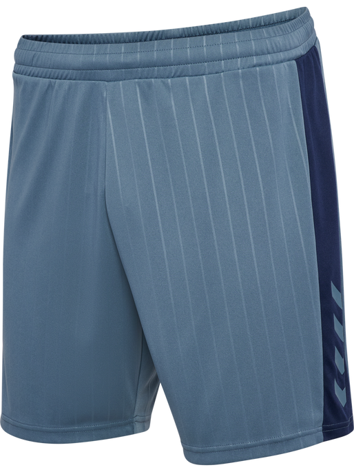 hmlPULSE STRIPE BLOCKED SHORTS, BLUE MIRAGE/DRESS BLUE, packshot