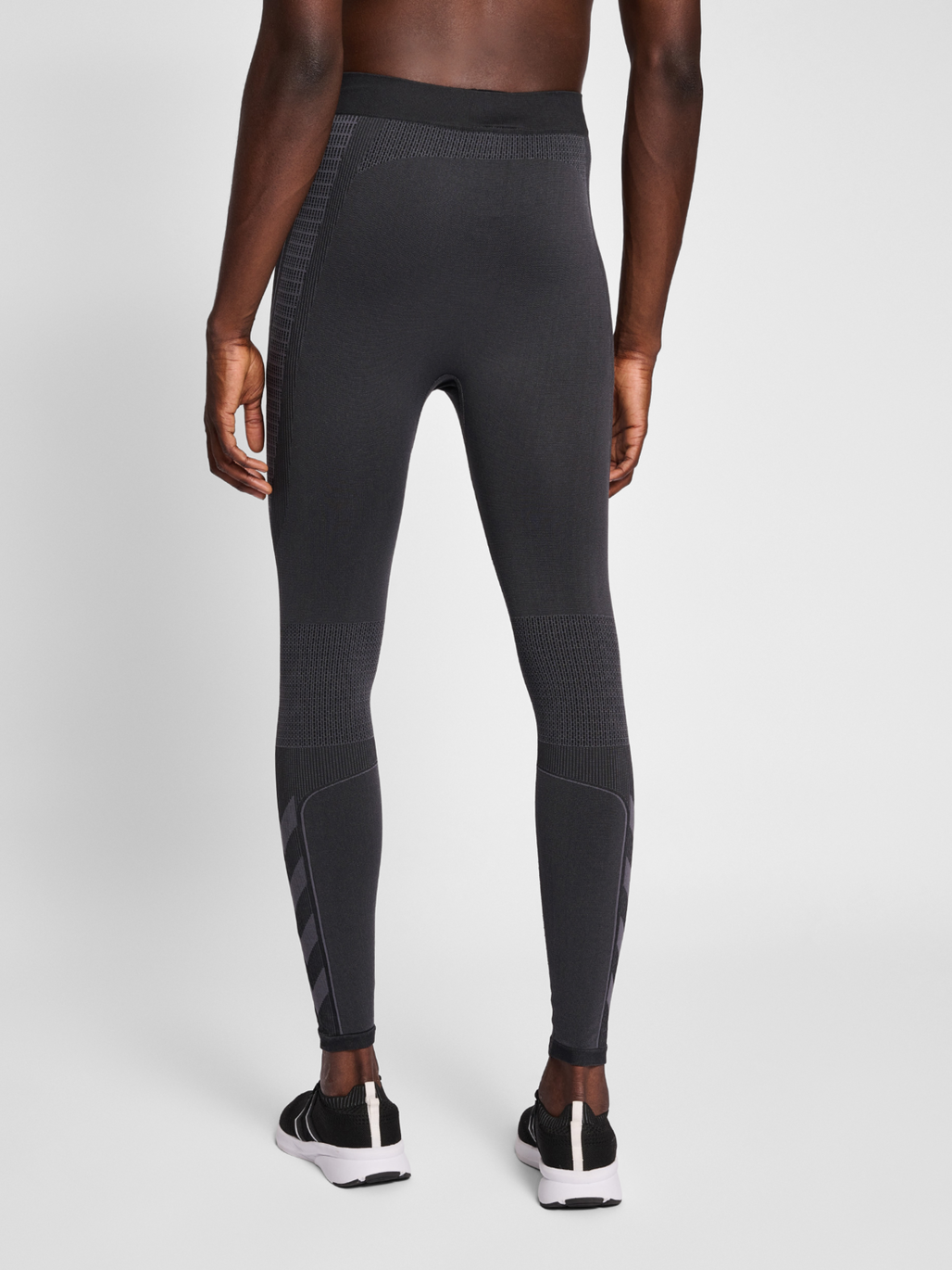hmlMT OLLI SEAMLESS TIGHTS, BLACK/ASPHALT MELANGE, model