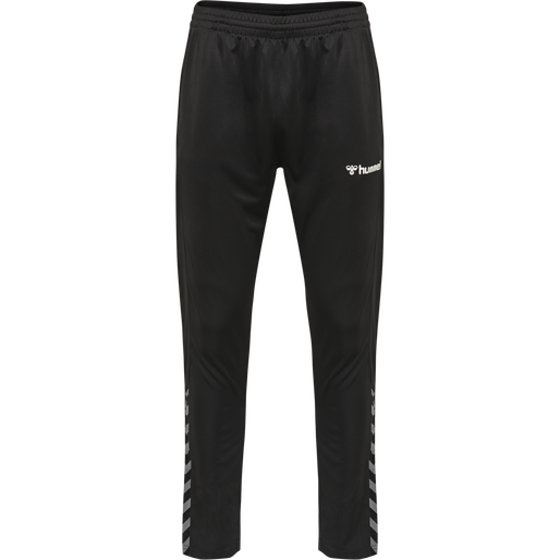hmlAUTHENTIC KIDS POLY PANT, BLACK/WHITE, packshot