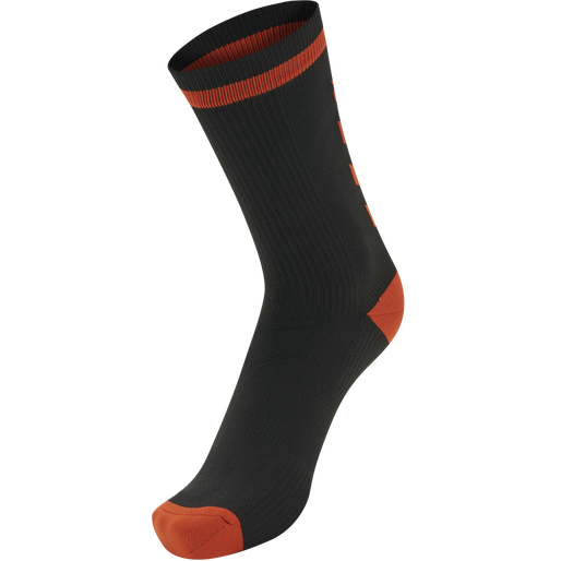 ELITE INDOOR SOCK LOW, BLACK/RED, packshot