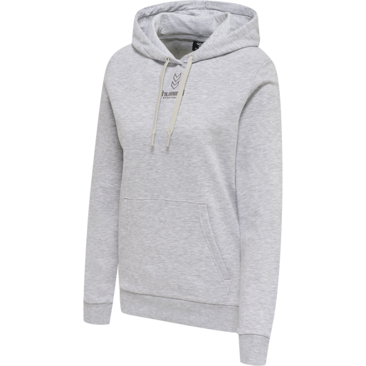 hmlOLIVIA HOODIE, LIGHT GREY MELANGE, packshot