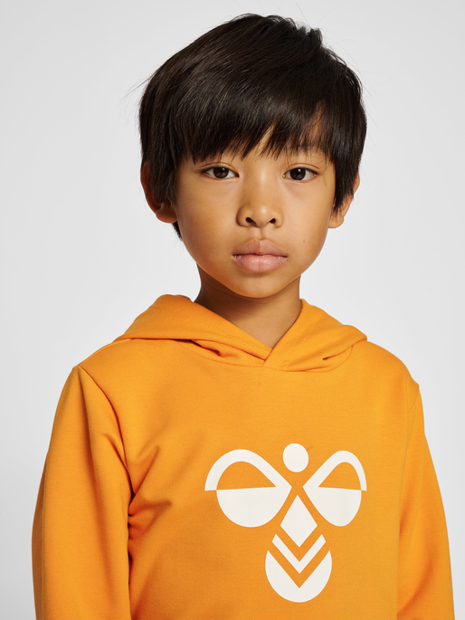 hmlCUATRO HOODIE, BUTTERSCOTCH, model