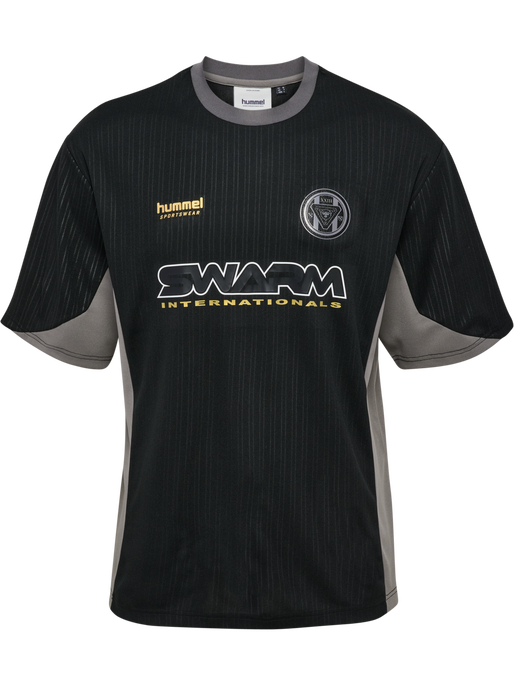 hmlLOOSE FB JERSEY S/S TOPSCORER, BLACK, packshot