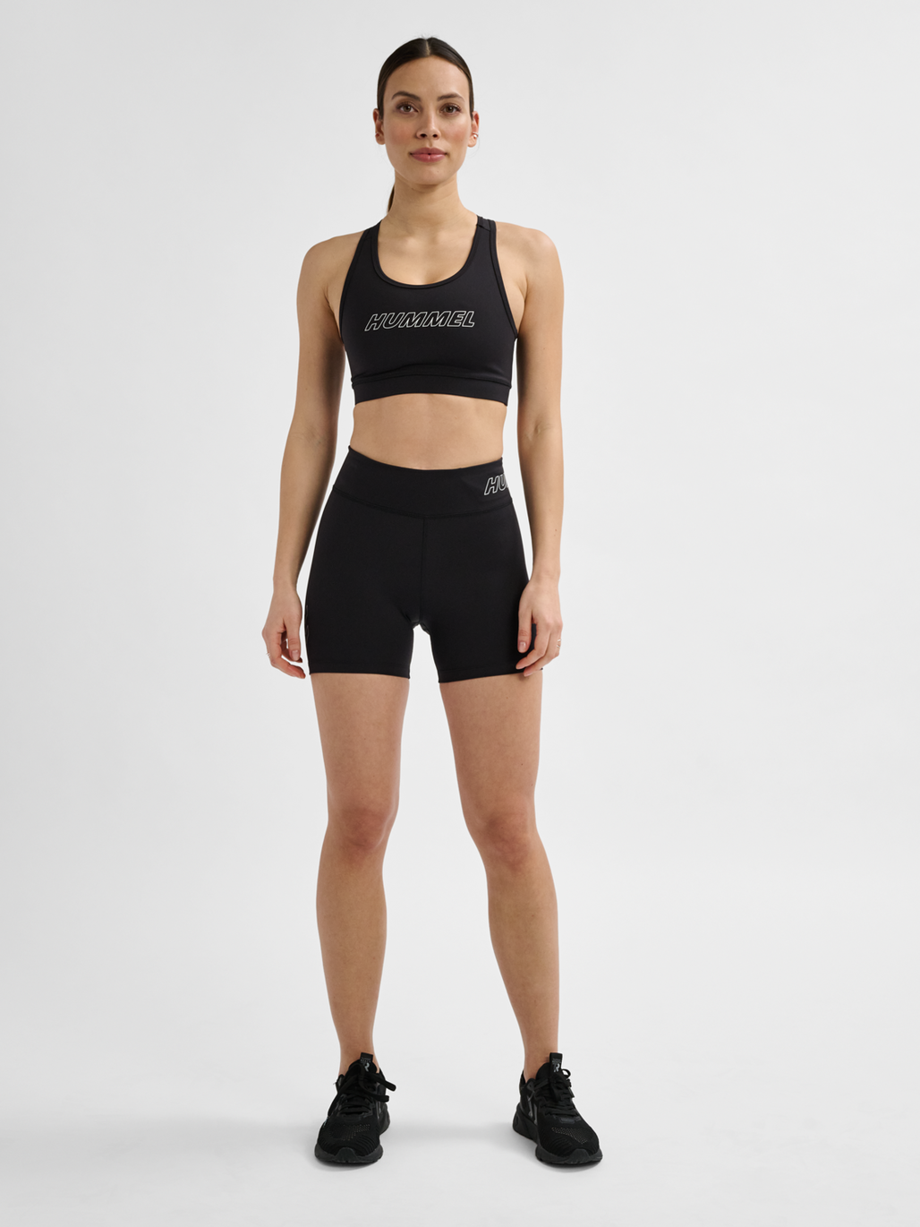 hmlTE FUNDAMENTAL MW TIGHT SHORTS, BLACK/WHITE, model