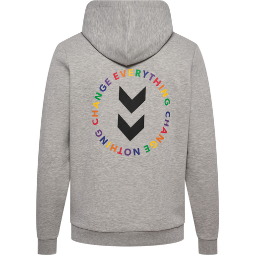 hmlEVERYTHING NOTHING HOODIE, GREY MELANGE hmlEVERYTHING NOTHING HOODIE, GREY MELANGE, packshot