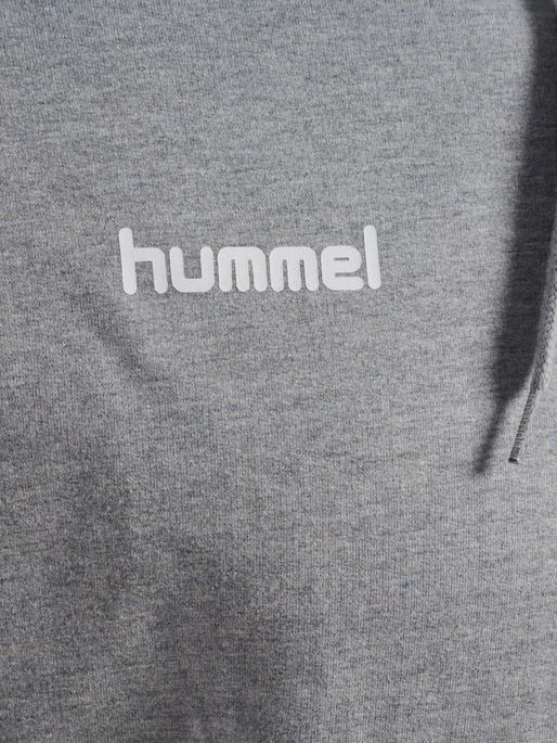 HUMMEL GO COTTON HOODIE, GREY MELANGE, packshot