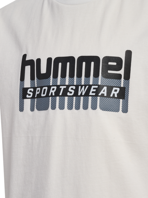 hmlTUKAS T-SHIRT S/S, MARSHMALLOW, packshot